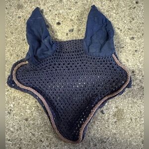 Navy Blue Horse Full Size Bonnet Equestrian